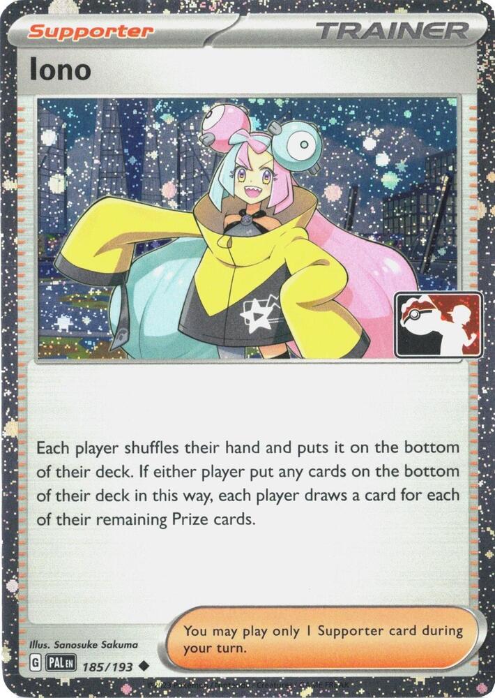 Iono - 185/193 (Cosmos Holo) - Prize Pack Series Cards