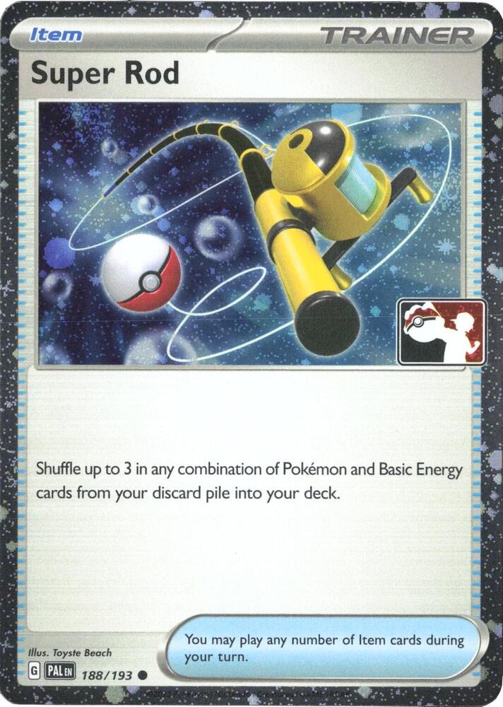 Super Rod - 188/193 (Cosmos Holo) - Prize Pack Series Cards