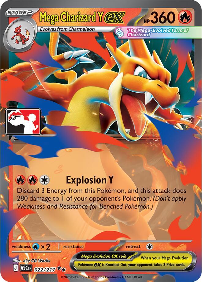 Mega Charizard Y ex - 022/217 - Prize Pack Series Cards