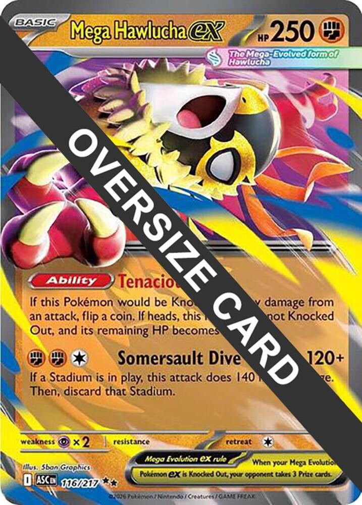 Mega Hawlucha ex - 116/217 - Jumbo Cards