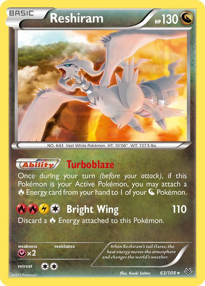 Reshiram - XY - Roaring Skies